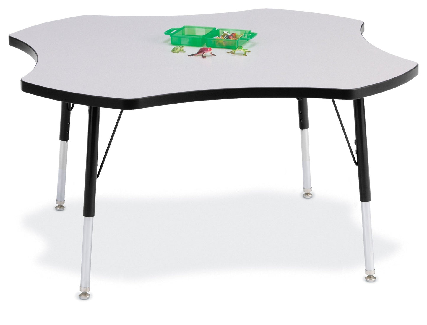 Jonti-Craft Four-Leaf Activity Table with Heavy Duty Laminate Top and Height Adjustable Legs - 4th Grade to Adult - SchoolOutlet