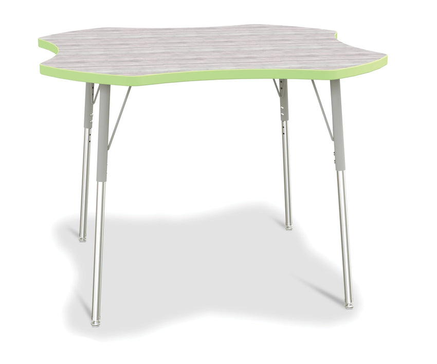 Jonti-Craft Four-Leaf Activity Table with Heavy Duty Laminate Top and Height Adjustable Legs - 4th Grade to Adult - SchoolOutlet