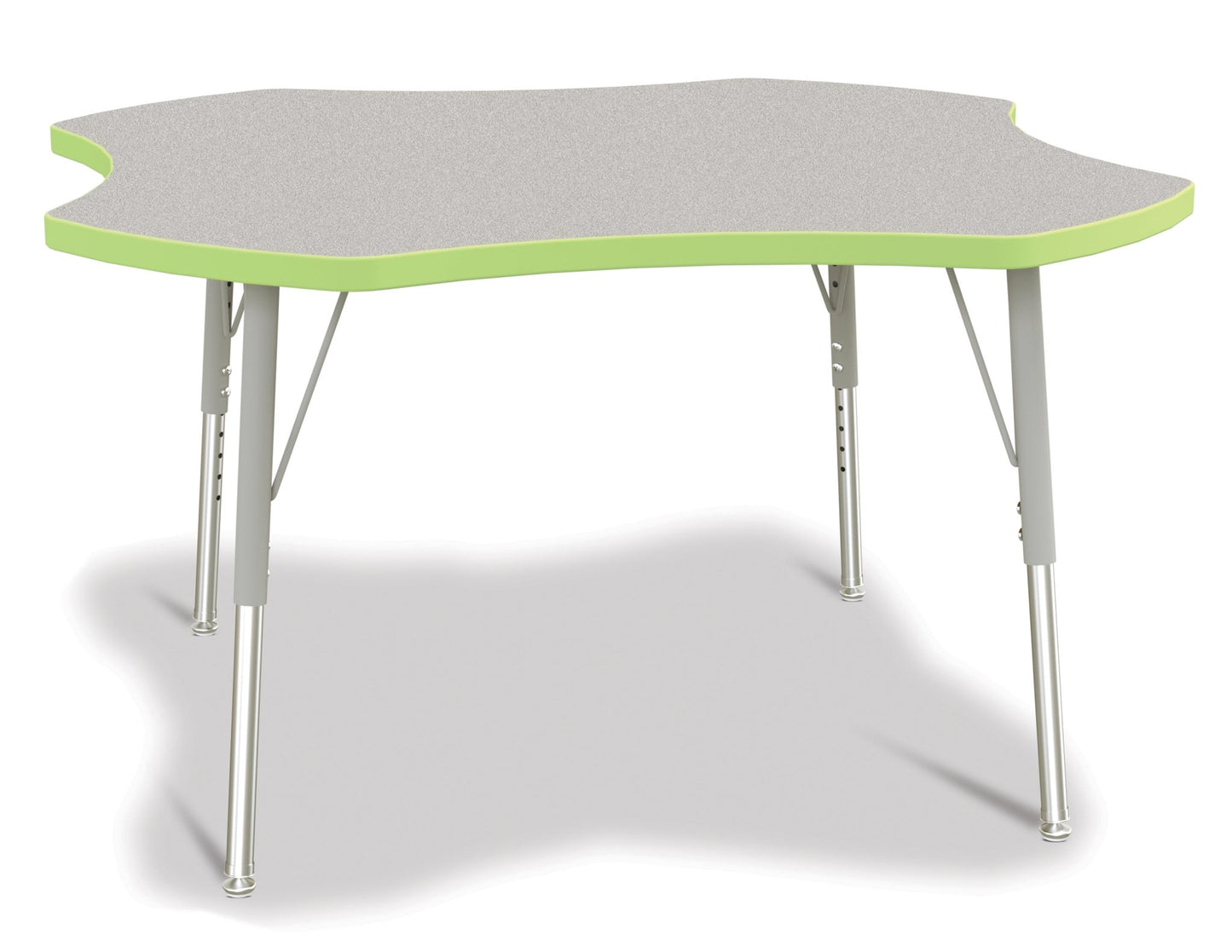 Jonti-Craft Four-Leaf Elementary Activity Table with Heavy Duty Laminate Top - Height Adjustable Legs - SchoolOutlet