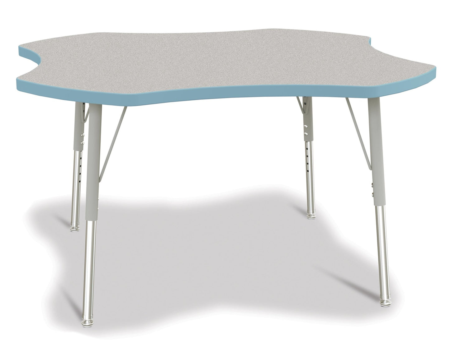 Jonti-Craft Four-Leaf Elementary Activity Table with Heavy Duty Laminate Top - Height Adjustable Legs - SchoolOutlet