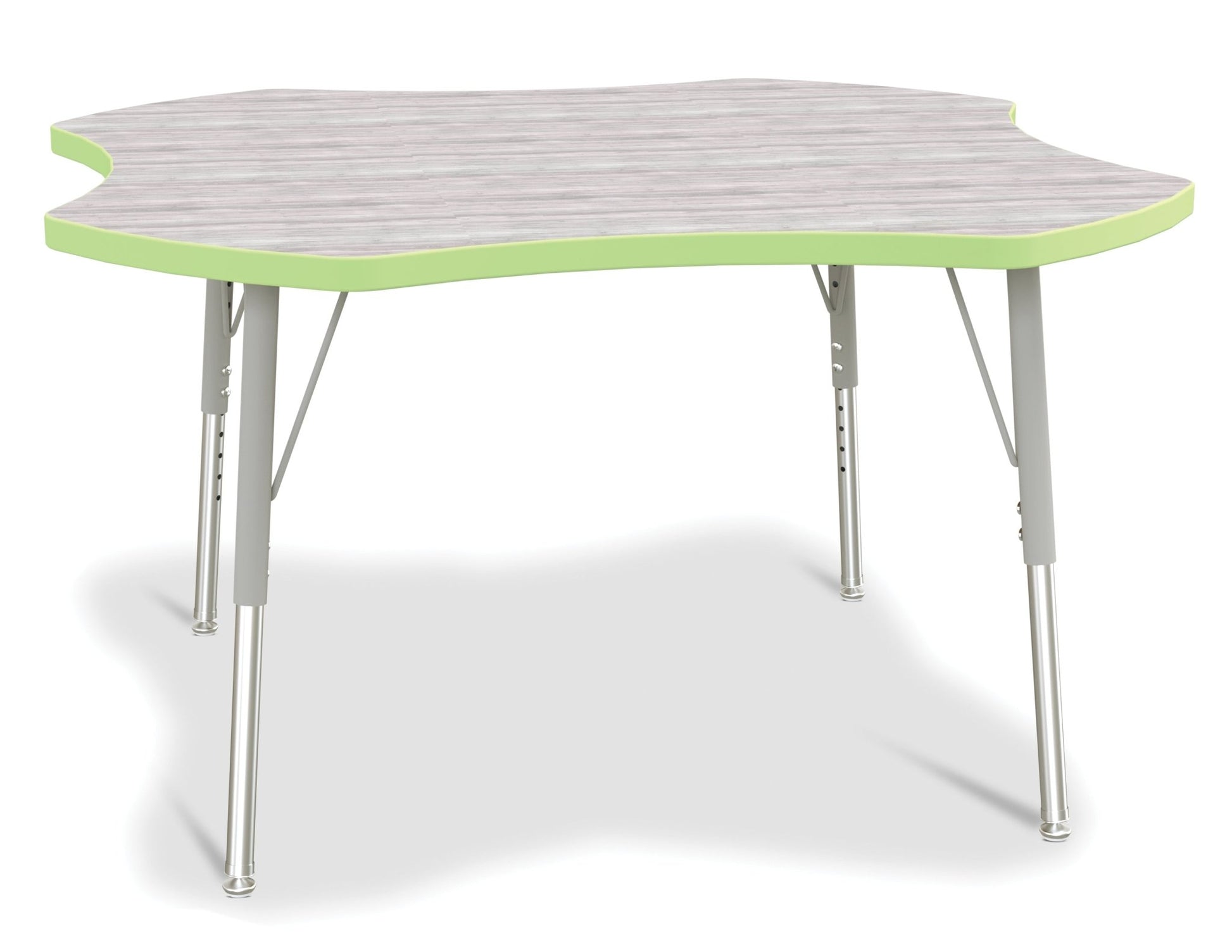 Jonti-Craft Four-Leaf Elementary Activity Table with Heavy Duty Laminate Top - Height Adjustable Legs - SchoolOutlet