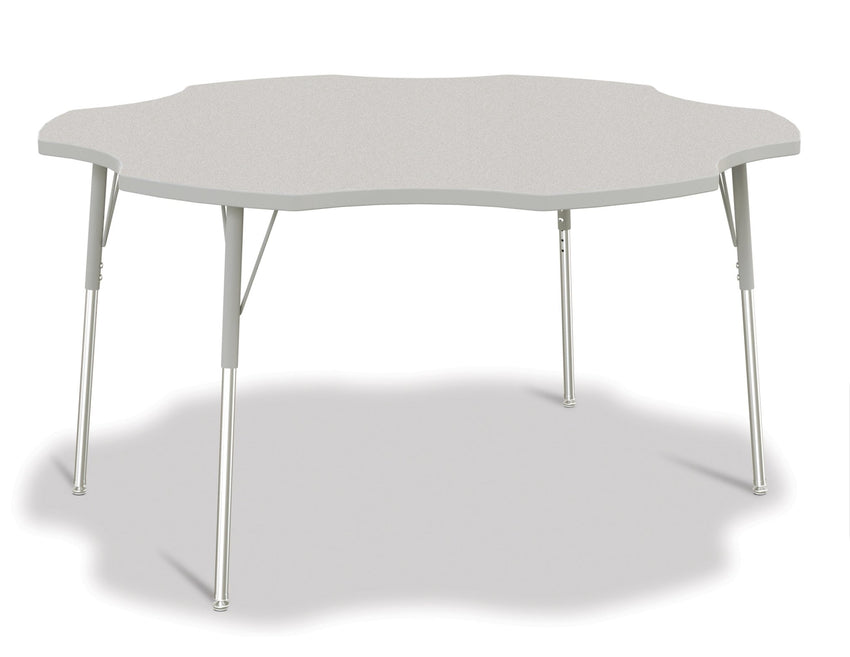 Jonti-Craft Six-Leaf Activity Table with Heavy Duty Laminate Top and Height Adjustable Legs - 4th Grade to Adult - SchoolOutlet