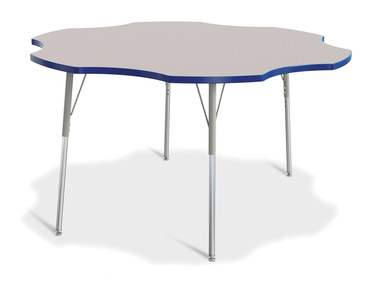 Jonti-Craft Six-Leaf Activity Table with Heavy Duty Laminate Top and Height Adjustable Legs - 4th Grade to Adult - SchoolOutlet