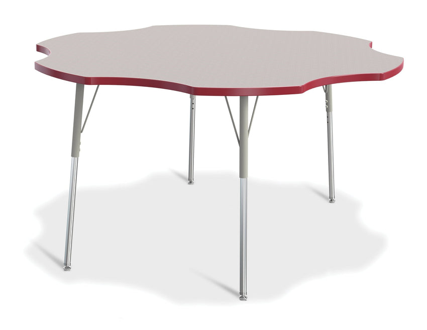 Jonti-Craft Six-Leaf Activity Table with Heavy Duty Laminate Top and Height Adjustable Legs - 4th Grade to Adult - SchoolOutlet