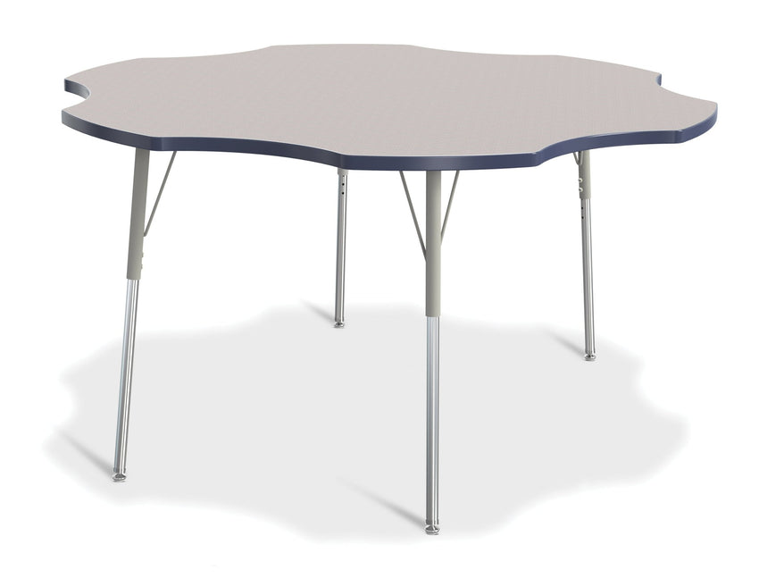 Jonti-Craft Six-Leaf Activity Table with Heavy Duty Laminate Top and Height Adjustable Legs - 4th Grade to Adult - SchoolOutlet