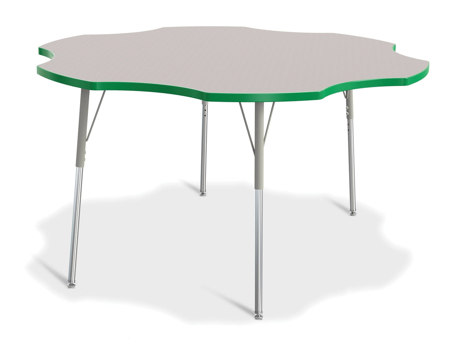 Jonti-Craft Six-Leaf Activity Table with Heavy Duty Laminate Top and Height Adjustable Legs - 4th Grade to Adult - SchoolOutlet