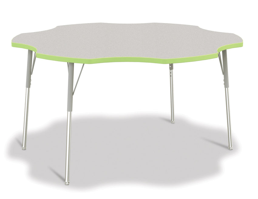 Jonti-Craft Six-Leaf Activity Table with Heavy Duty Laminate Top and Height Adjustable Legs - 4th Grade to Adult - SchoolOutlet