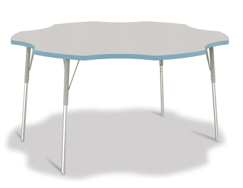 Jonti-Craft Six-Leaf Activity Table with Heavy Duty Laminate Top and Height Adjustable Legs - 4th Grade to Adult - SchoolOutlet