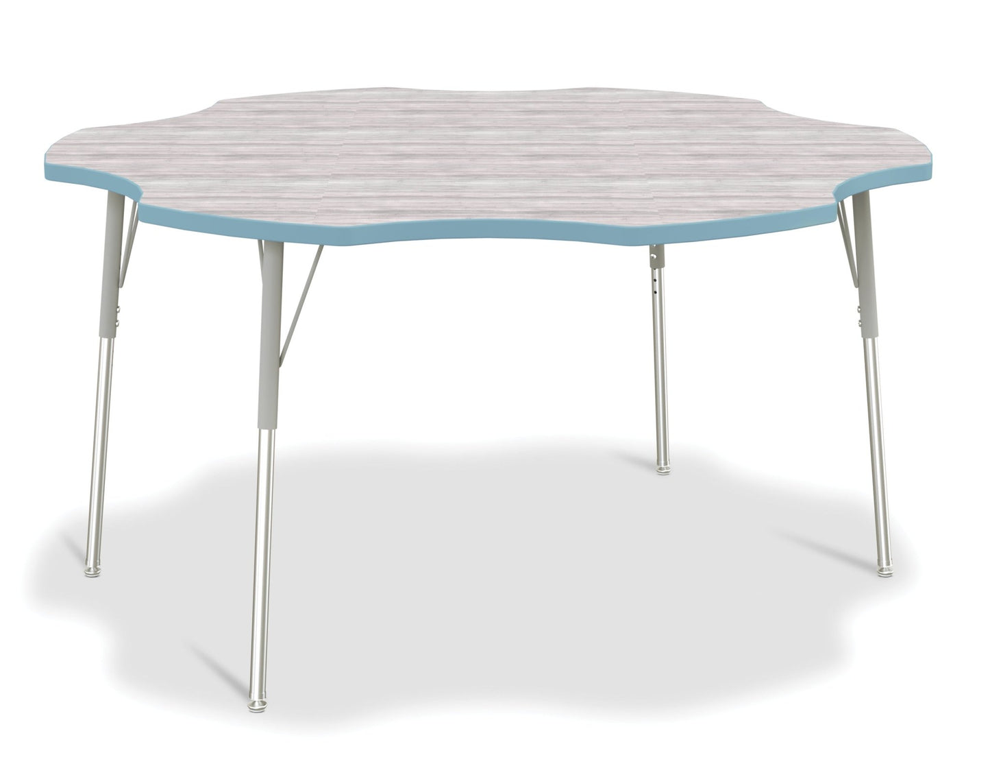 Jonti-Craft Six-Leaf Activity Table with Heavy Duty Laminate Top and Height Adjustable Legs - 4th Grade to Adult - SchoolOutlet