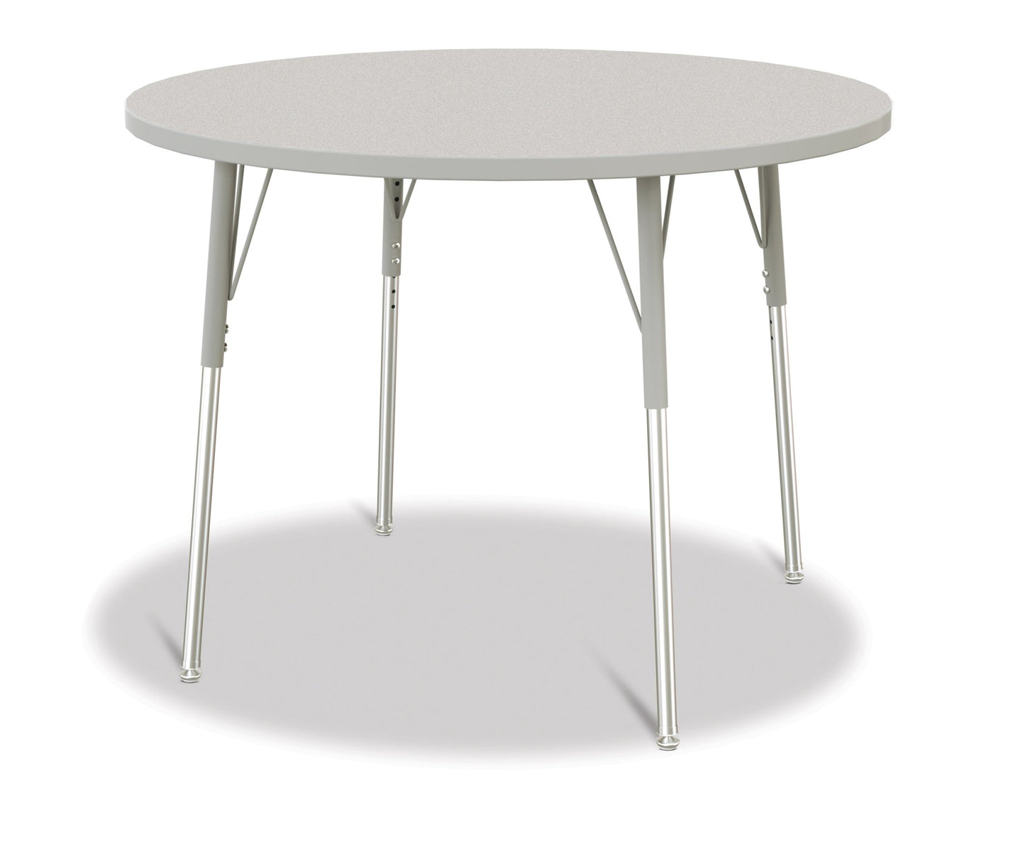 Jonti-Craft Round Activity Table with Heavy Duty Laminate Top 42" Diameter - Height Adjustable Legs - 4th Grade to Adult - SchoolOutlet