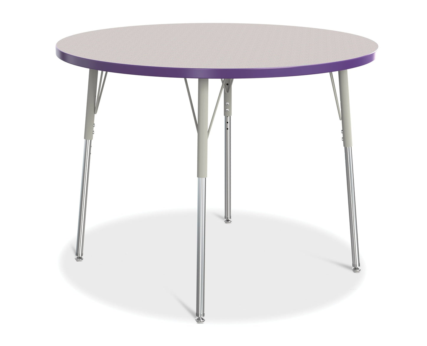 Jonti-Craft Round Activity Table with Heavy Duty Laminate Top 42" Diameter - Height Adjustable Legs - 4th Grade to Adult - SchoolOutlet