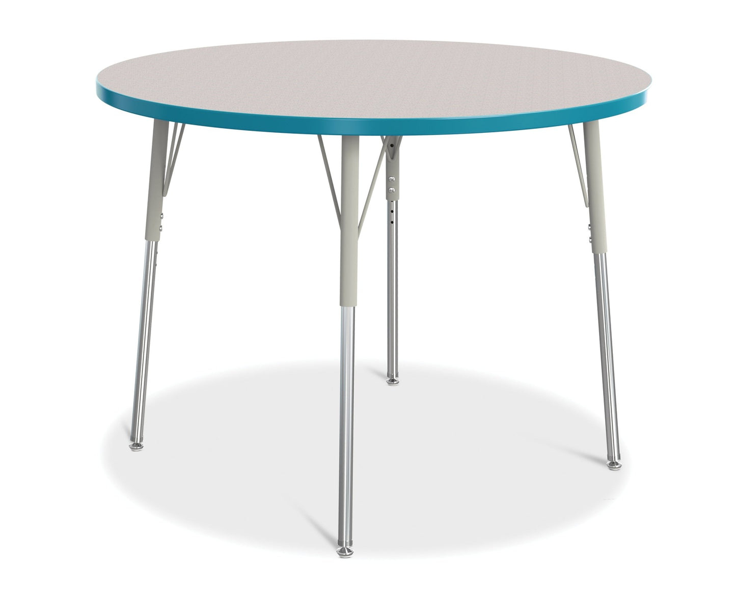 Jonti-Craft Round Activity Table with Heavy Duty Laminate Top 42" Diameter - Height Adjustable Legs - 4th Grade to Adult - SchoolOutlet