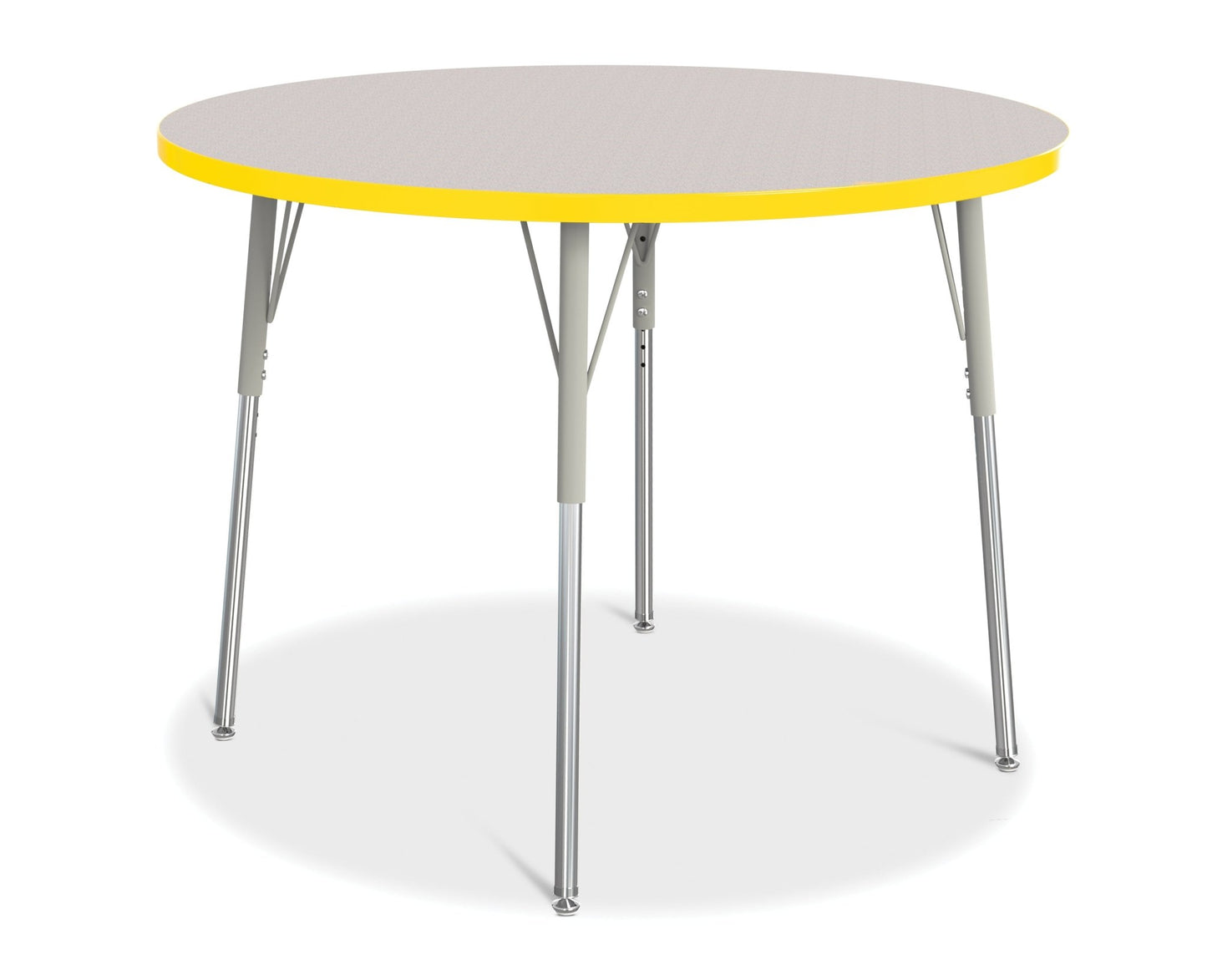 Jonti-Craft Round Activity Table with Heavy Duty Laminate Top 42" Diameter - Height Adjustable Legs - 4th Grade to Adult - SchoolOutlet