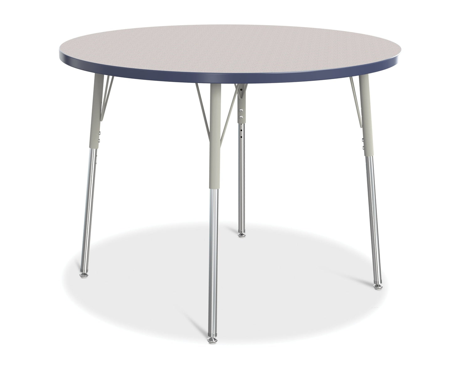 Jonti-Craft Round Activity Table with Heavy Duty Laminate Top 42" Diameter - Height Adjustable Legs - 4th Grade to Adult - SchoolOutlet