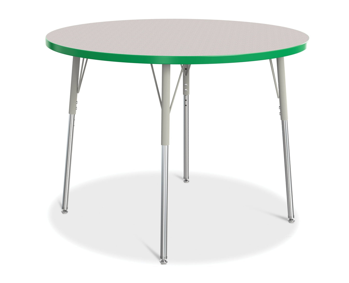 Jonti-Craft Round Activity Table with Heavy Duty Laminate Top 42" Diameter - Height Adjustable Legs - 4th Grade to Adult - SchoolOutlet