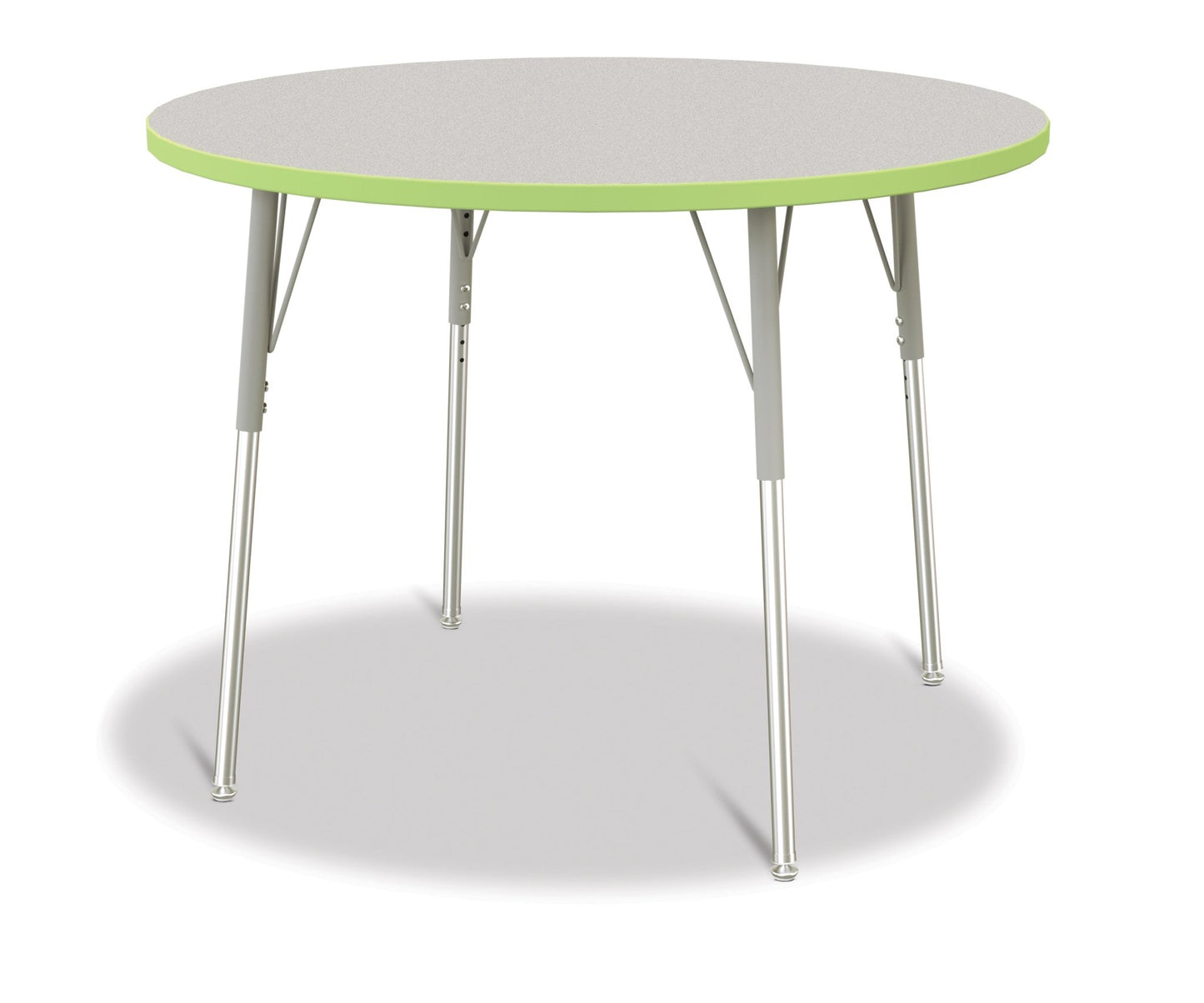Jonti-Craft Round Activity Table with Heavy Duty Laminate Top 42" Diameter - Height Adjustable Legs - 4th Grade to Adult - SchoolOutlet