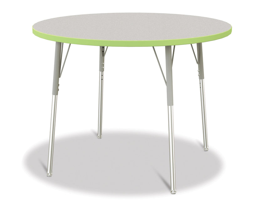 Jonti-Craft Round Activity Table with Heavy Duty Laminate Top 42" Diameter - Height Adjustable Legs - 4th Grade to Adult - SchoolOutlet