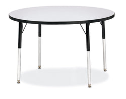 Jonti-Craft Round Activity Table with Heavy Duty Laminate Top 42" Diameter - Height Adjustable Legs -  4th Grade to Adult
