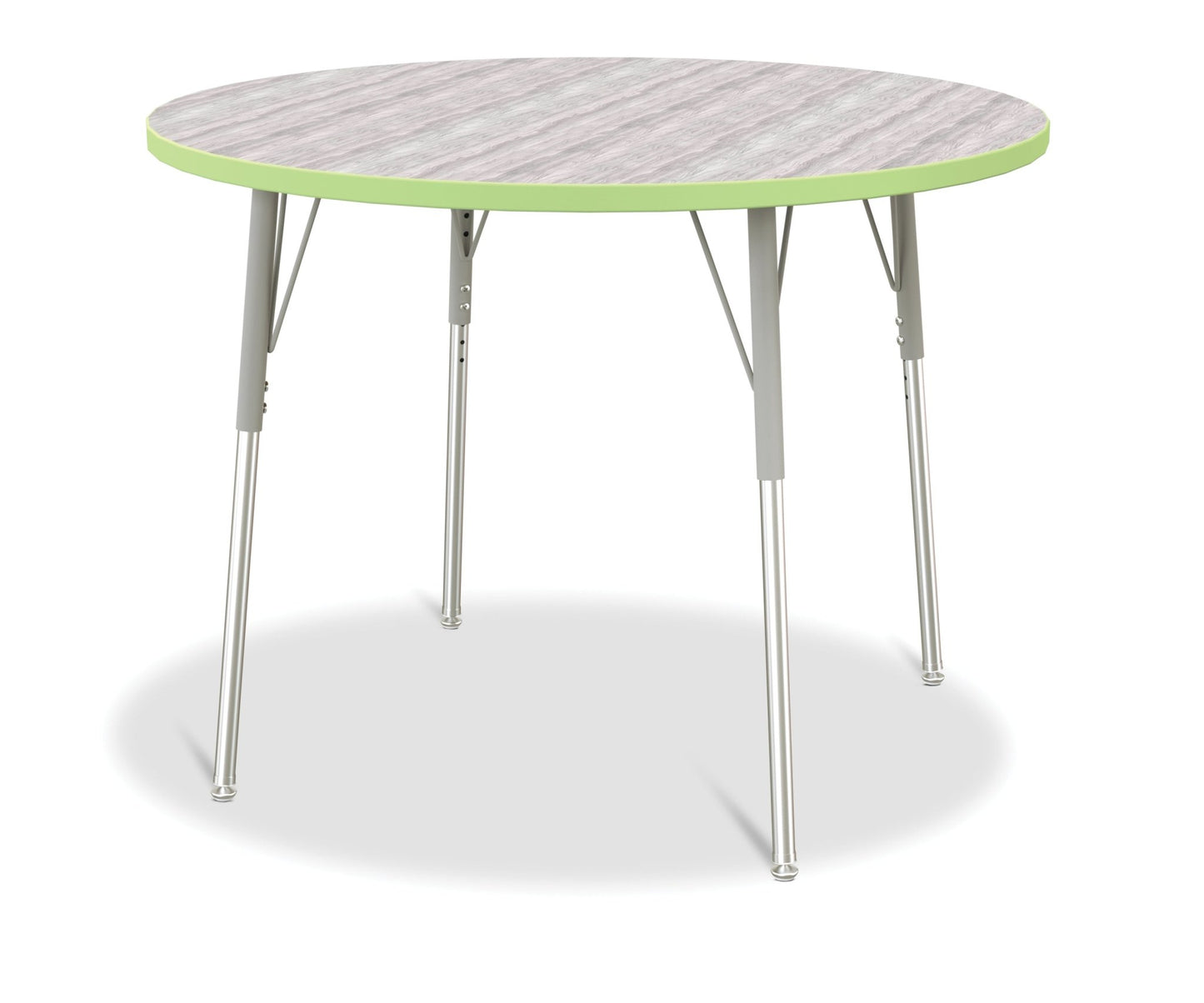 Jonti-Craft Round Activity Table with Heavy Duty Laminate Top 42" Diameter - Height Adjustable Legs - 4th Grade to Adult - SchoolOutlet