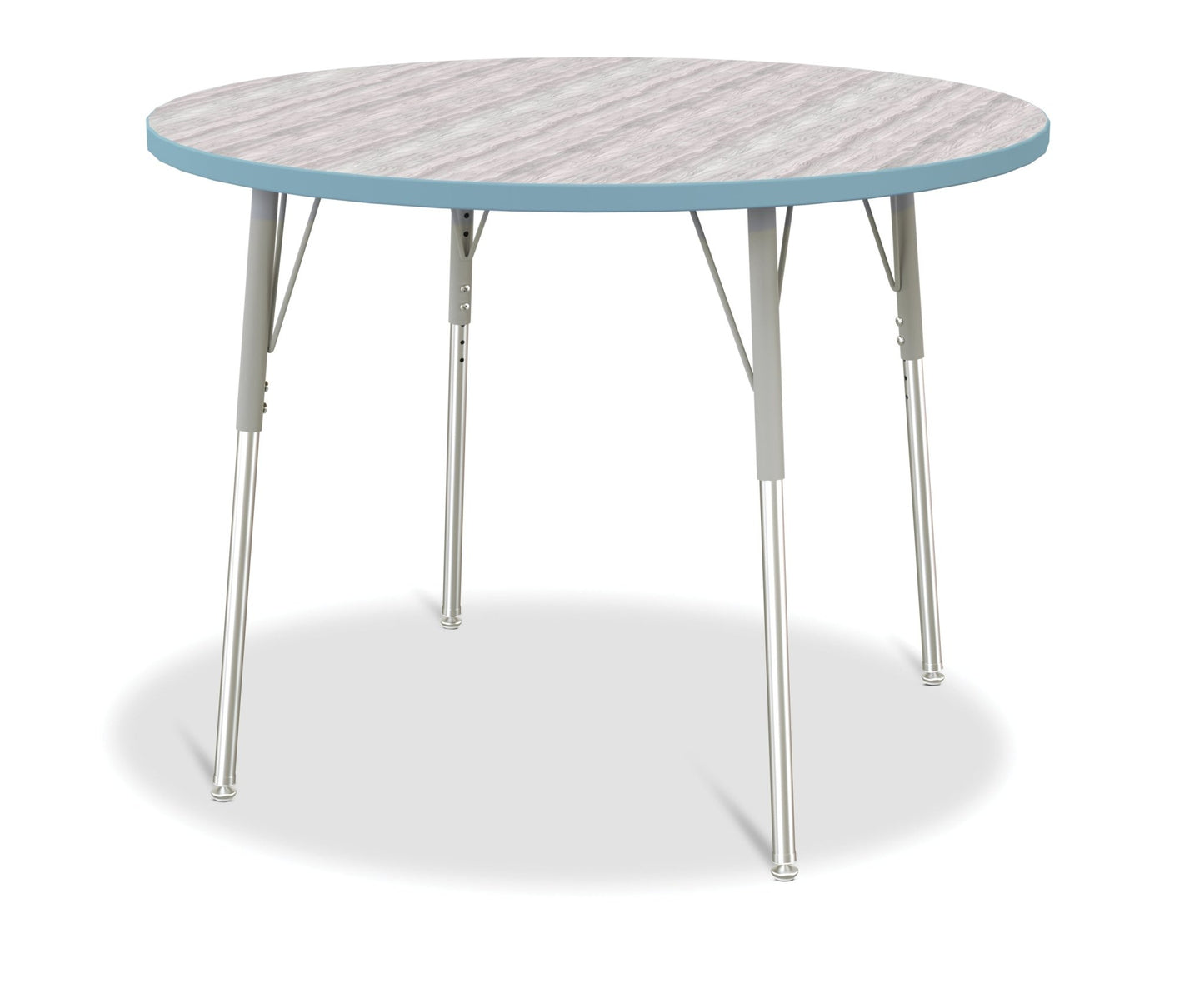 Jonti-Craft Round Activity Table with Heavy Duty Laminate Top 42" Diameter - Height Adjustable Legs - 4th Grade to Adult - SchoolOutlet