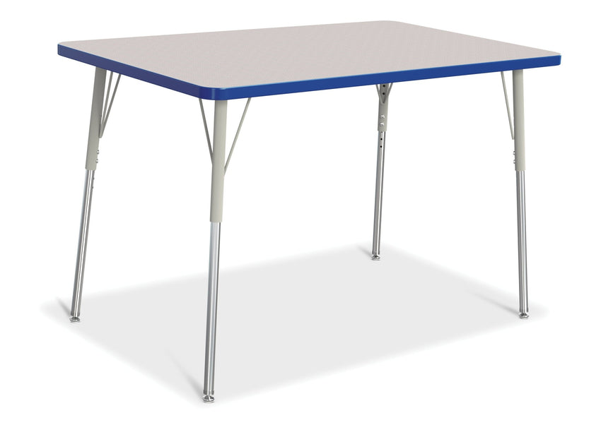 Jonti-Craft Rectangle Activity Table with Heavy Duty Laminate Top (30" x 48") Height Adjustable Legs - 4th Grade to Adult - SchoolOutlet