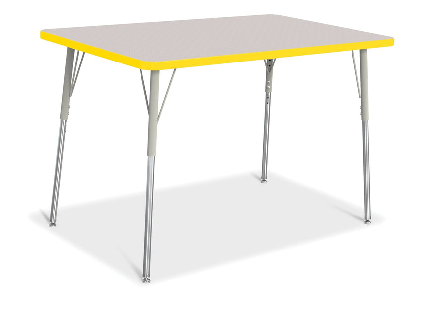 Jonti-Craft Rectangle Activity Table with Heavy Duty Laminate Top (30" x 48") Height Adjustable Legs - 4th Grade to Adult - SchoolOutlet