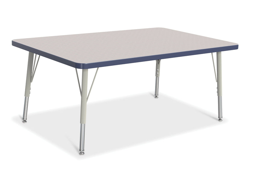 Jonti-Craft Rectangle Elementary Activity Table with Heavy Duty Laminate Top (30" x 48") - Height Adjustable Legs (15" - 24") - SchoolOutlet