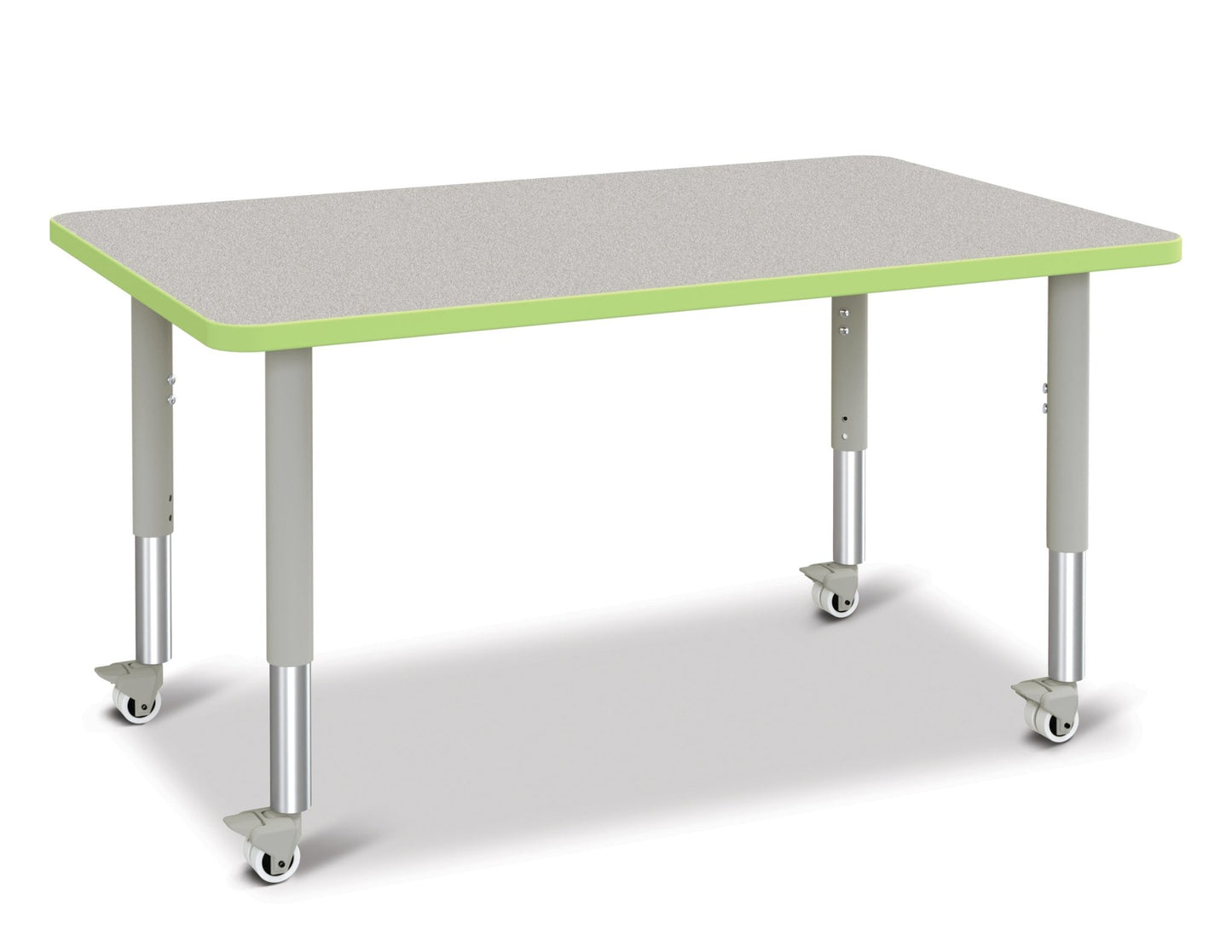 Jonti-Craft Rectangle Activity Table with Heavy Duty Laminate Top (30" x 48") Mobile Height Adjustable Legs (20" - 31") - SchoolOutlet