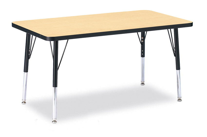 Jonti-Craft Rectangle Elementary Activity Table with Heavy Duty Laminate Top (24" x 36") - Height Adjustable Legs (15" - 24") - SchoolOutlet