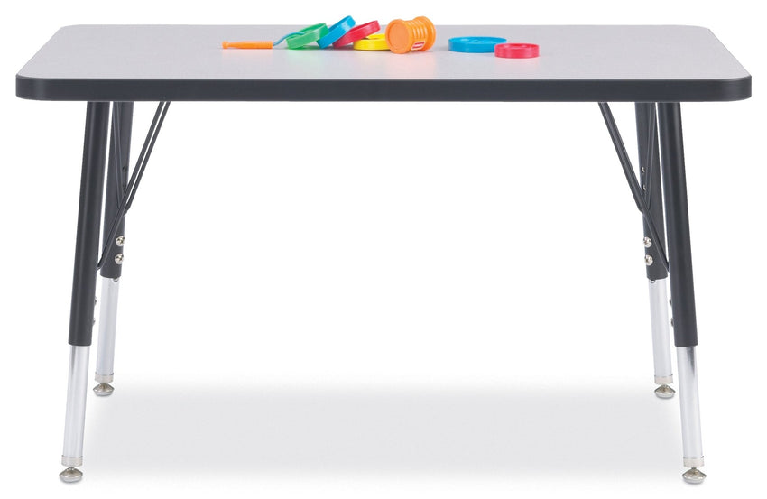 Jonti-Craft Rectangle Elementary Activity Table with Heavy Duty Laminate Top (24" x 36") - Height Adjustable Legs (15" - 24") - SchoolOutlet