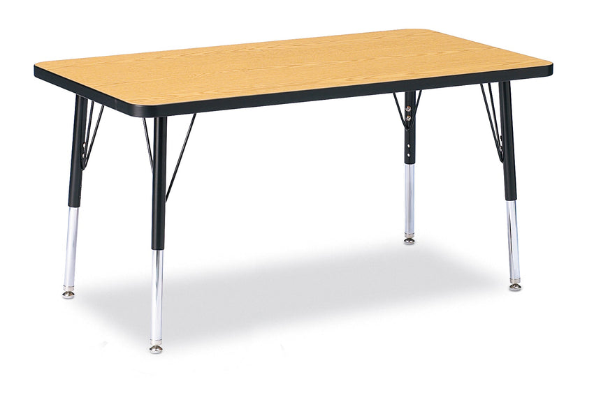 Jonti-Craft Rectangle Elementary Activity Table with Heavy Duty Laminate Top (24" x 36") - Height Adjustable Legs (15" - 24") - SchoolOutlet