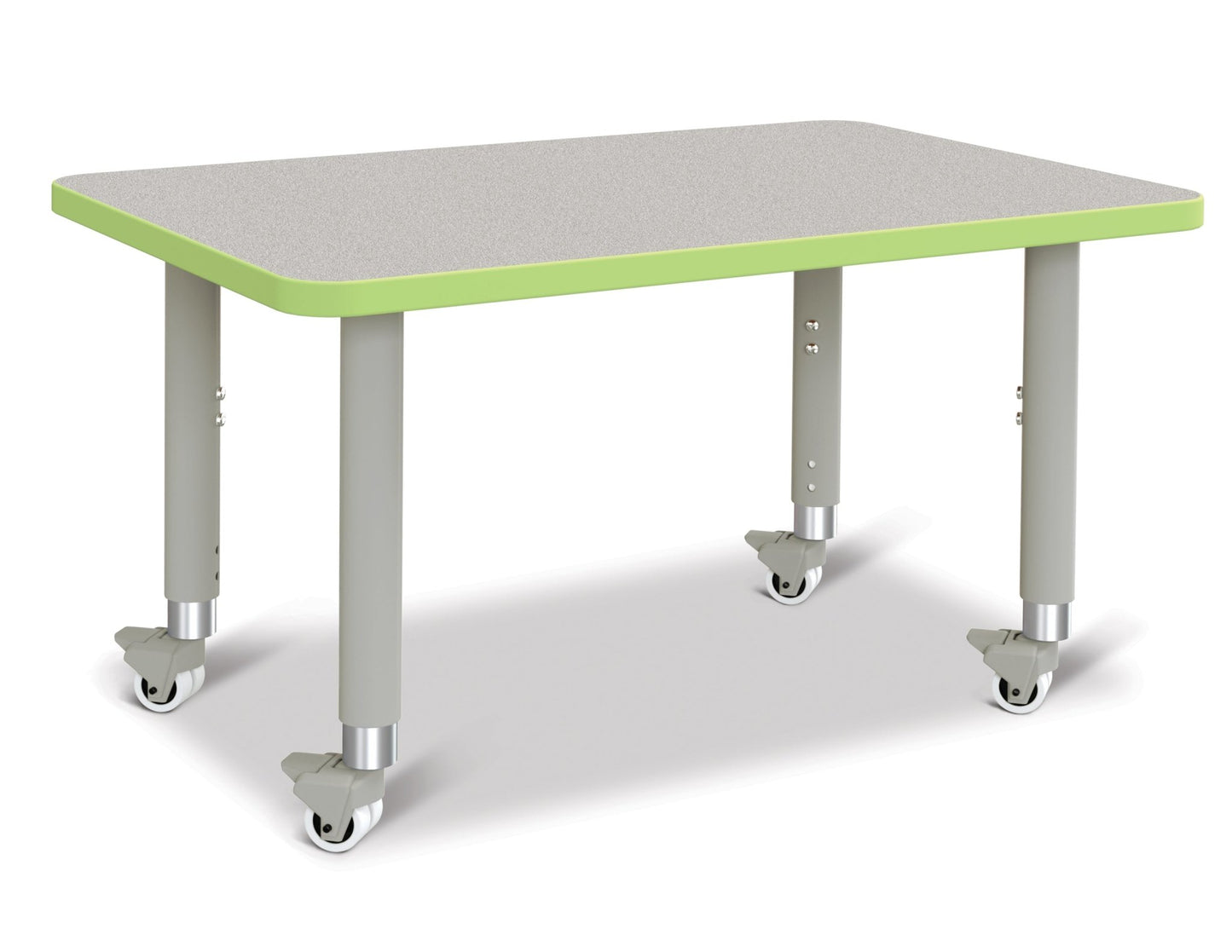 Jonti-Craft Rectangle Activity Table with Heavy Duty Laminate Top (24" x 36") Mobile Height Adjustable Legs (20" - 31") - SchoolOutlet