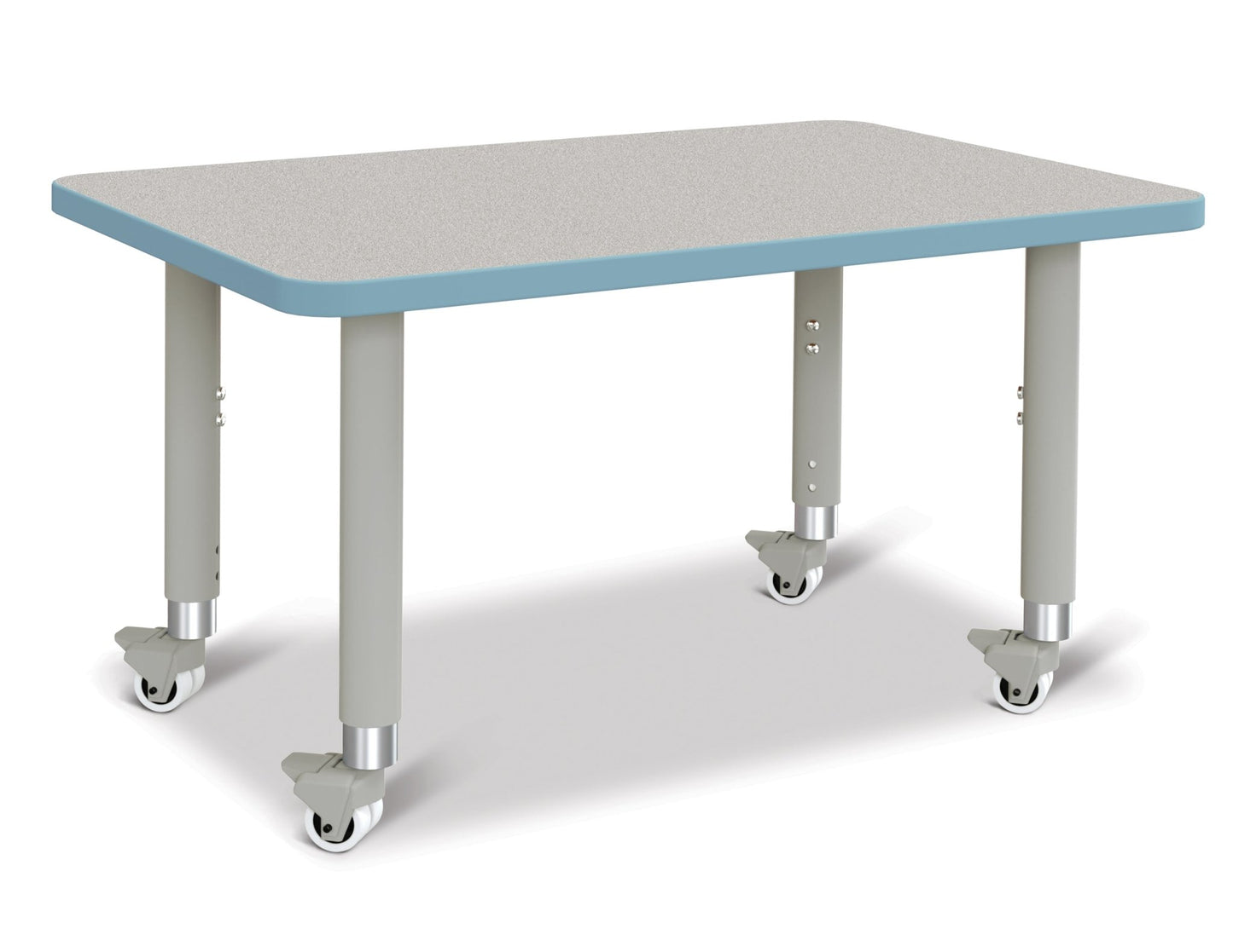 Jonti-Craft Rectangle Activity Table with Heavy Duty Laminate Top (24" x 36") Mobile Height Adjustable Legs (20" - 31") - SchoolOutlet