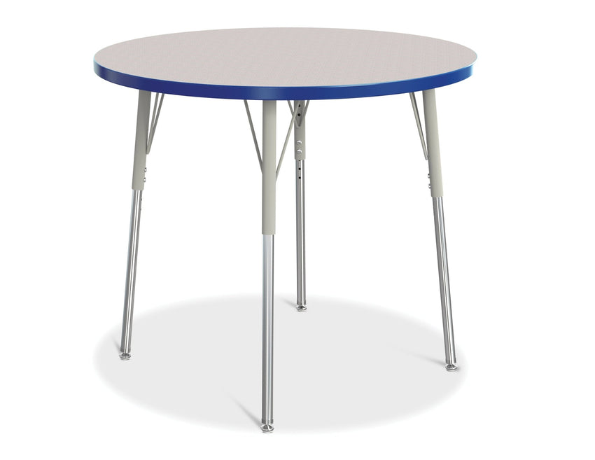 Jonti-Craft Round Activity Table with Heavy Duty Laminate Top 36" Diameter - Height Adjustable Legs - 4th Grade to Adult - SchoolOutlet