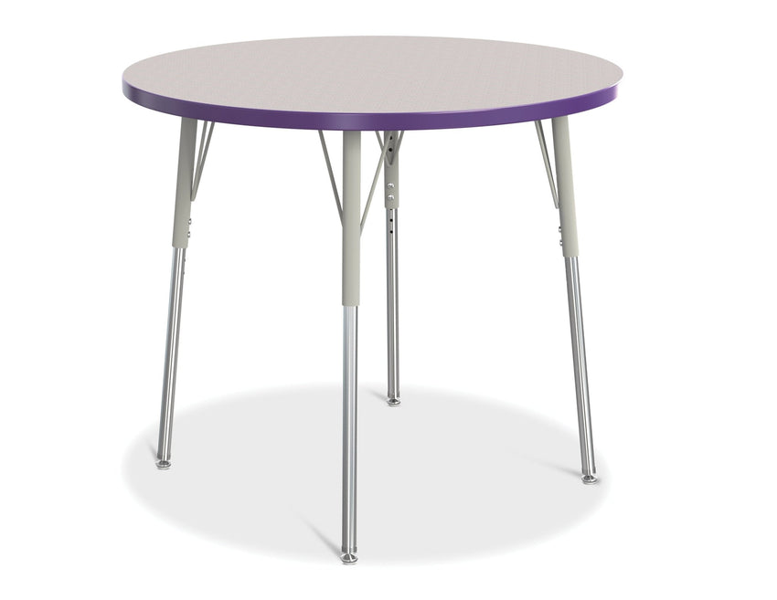 Jonti-Craft Round Activity Table with Heavy Duty Laminate Top 36" Diameter - Height Adjustable Legs - 4th Grade to Adult - SchoolOutlet