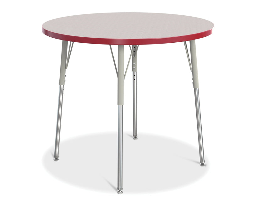Jonti-Craft Round Activity Table with Heavy Duty Laminate Top 36" Diameter - Height Adjustable Legs - 4th Grade to Adult - SchoolOutlet