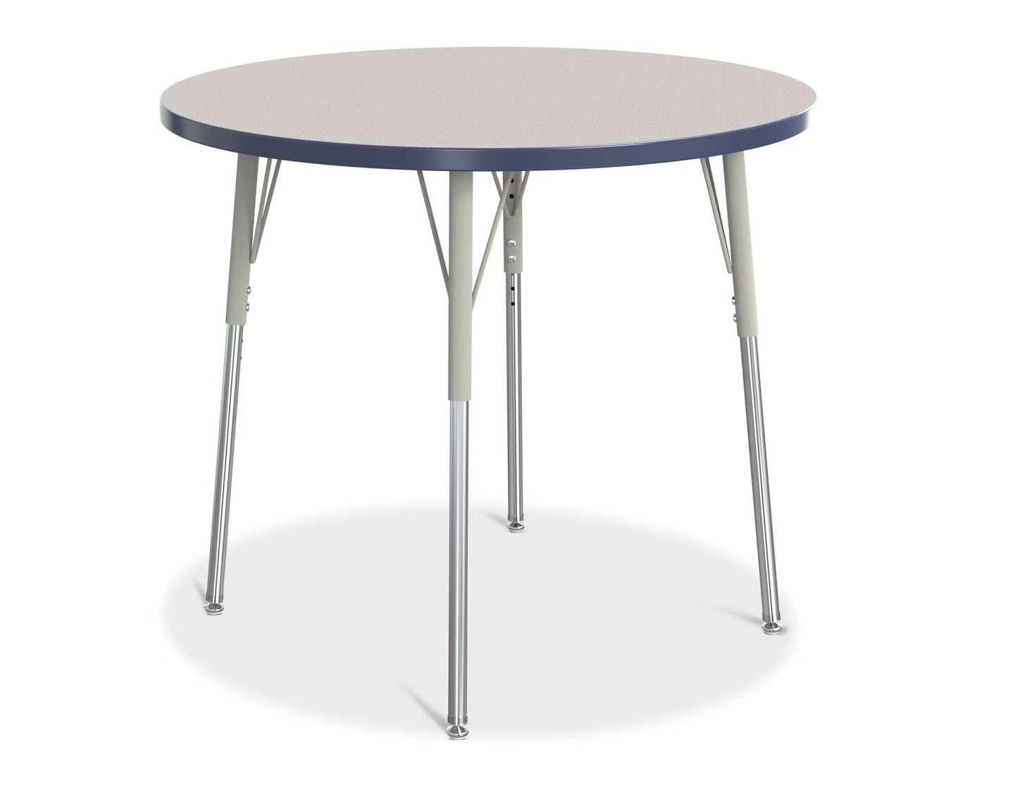Jonti-Craft Round Activity Table with Heavy Duty Laminate Top 36" Diameter - Height Adjustable Legs - 4th Grade to Adult - SchoolOutlet