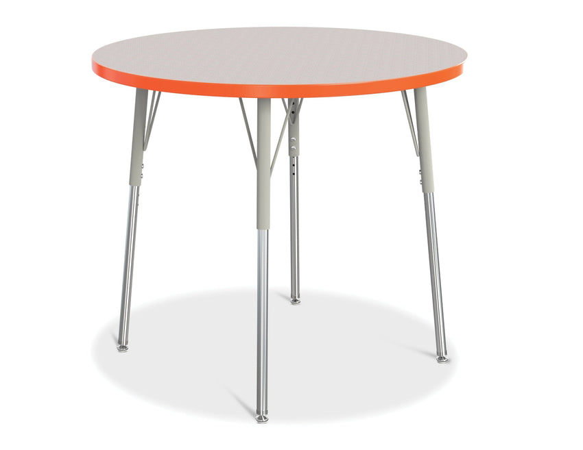 Jonti-Craft Round Activity Table with Heavy Duty Laminate Top 36" Diameter - Height Adjustable Legs - 4th Grade to Adult - SchoolOutlet