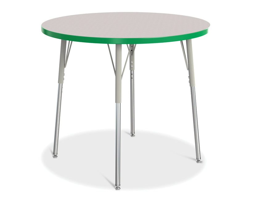 Jonti-Craft Round Activity Table with Heavy Duty Laminate Top 36" Diameter - Height Adjustable Legs - 4th Grade to Adult - SchoolOutlet