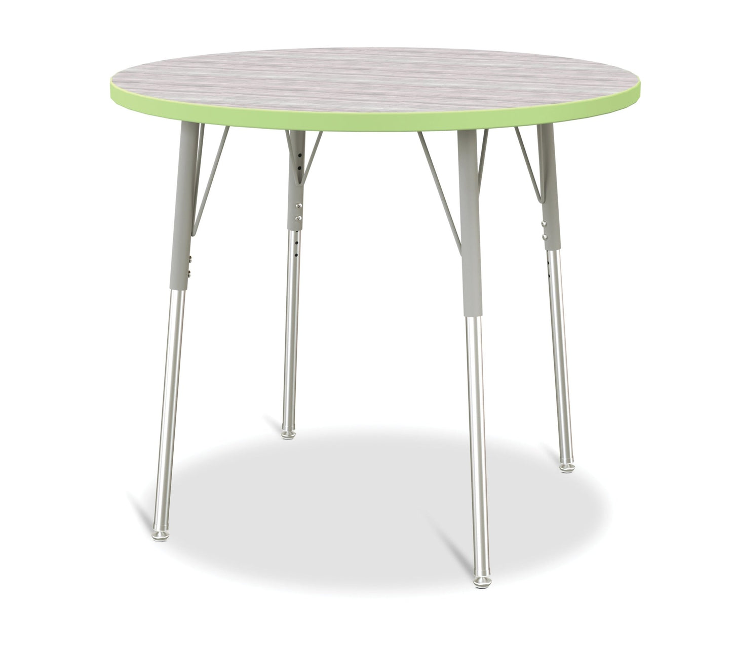 Jonti-Craft Round Activity Table with Heavy Duty Laminate Top 36" Diameter - Height Adjustable Legs - 4th Grade to Adult - SchoolOutlet