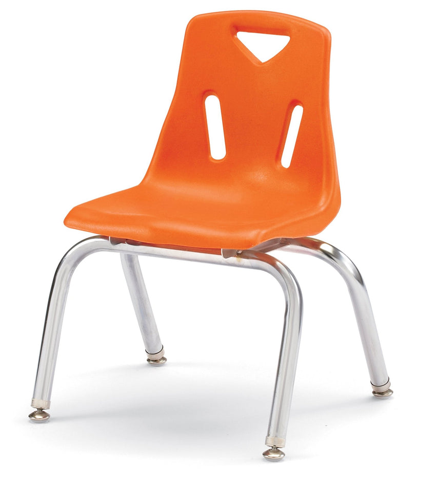 Preschool Berries Stack Chair by Jonti-Craft, 12" Seat Height, Chrome Legs for Daycare (Berries 8142JC) - SchoolOutlet