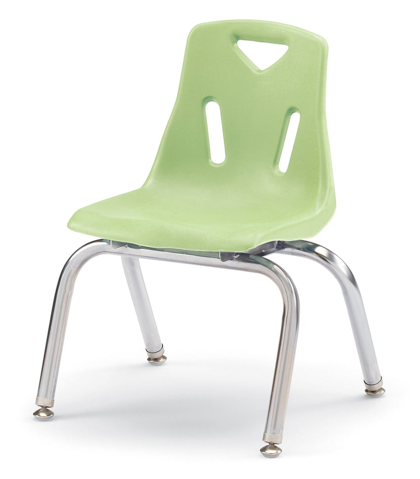 Preschool Berries Stack Chair by Jonti-Craft, 12" Seat Height, Chrome Legs for Daycare (Berries 8142JC) - SchoolOutlet