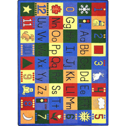 Around the Block Kid Essentials Collection Area Rug for Classrooms and Schools Libraries by Joy Carpets