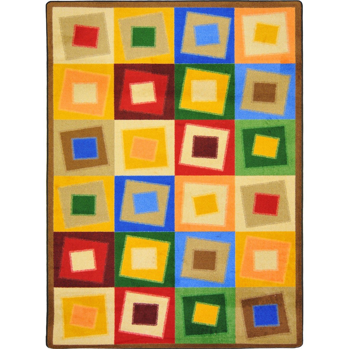 Off Balance Kid Essentials Collection Area Rug for Classrooms and Schools Libraries by Joy Carpets - SchoolOutlet