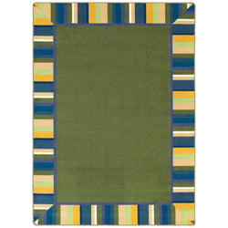 Clean Green Kid Essentials Collection Area Rug for Classrooms and Schools Libraries by Joy Carpets