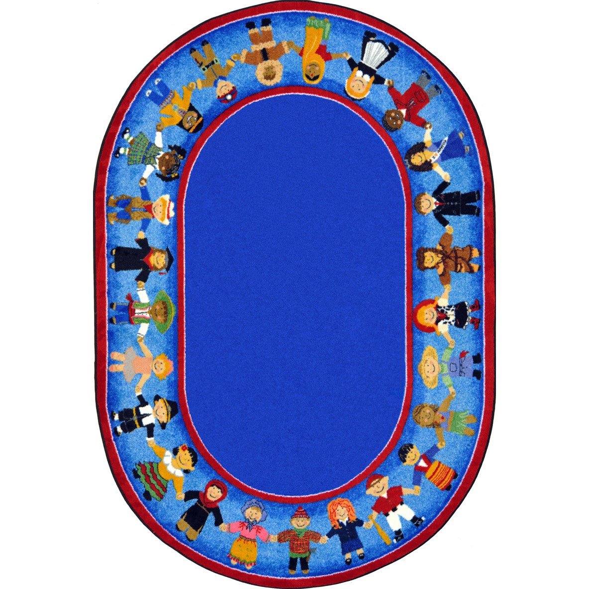 Children of Many Cultures Kid Essentials Collection Area Rug for Classrooms and Schools Libraries by Joy Carpets - SchoolOutlet