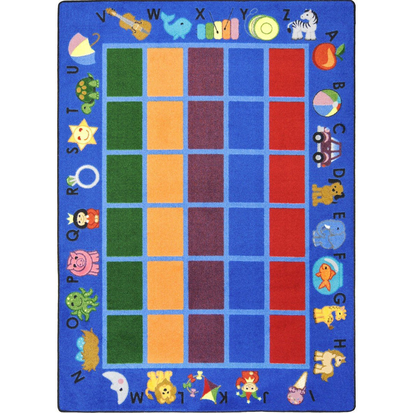 Alphabet Phonics Kid Essentials Collection Area Rug for Classrooms and Schools Libraries by Joy Carpets - SchoolOutlet