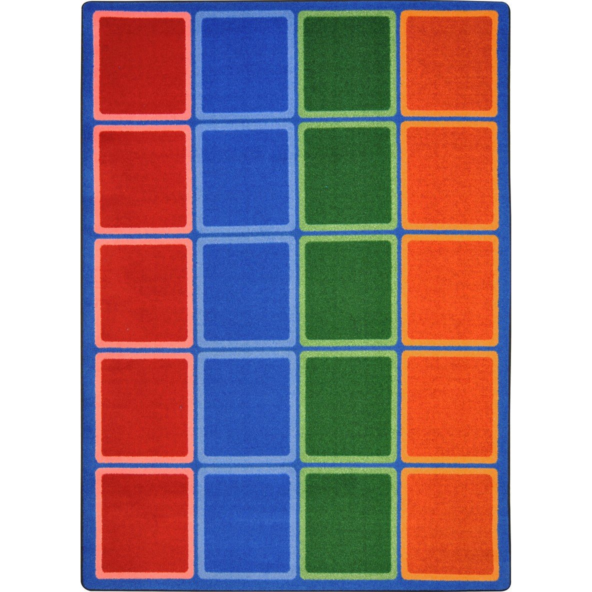 Blocks Abound Kid Essentials Collection Area Rug for Classrooms and Schools Libraries by Joy Carpets - SchoolOutlet