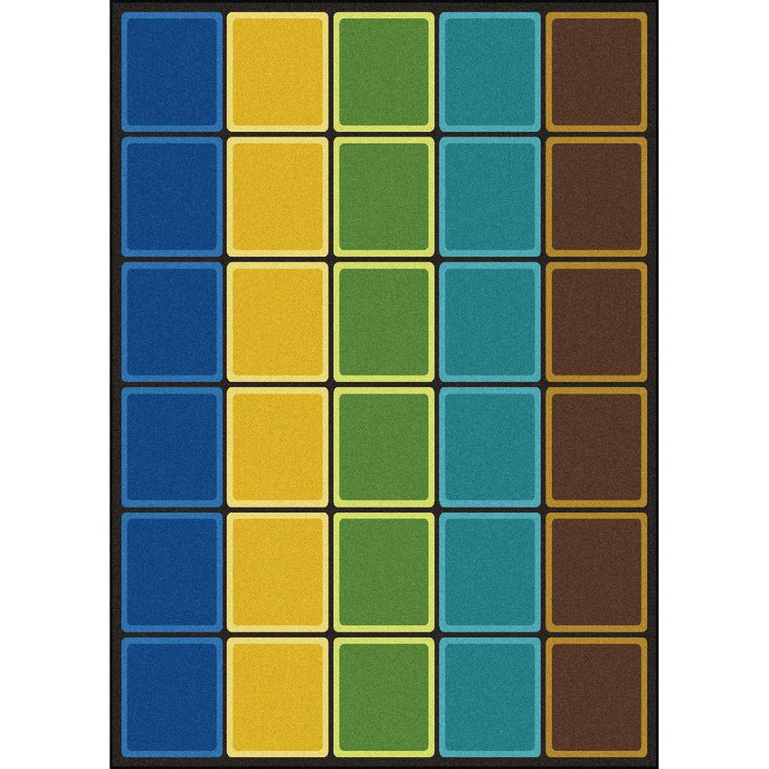 Blocks Abound Kid Essentials Collection Area Rug for Classrooms and Schools Libraries by Joy Carpets - SchoolOutlet