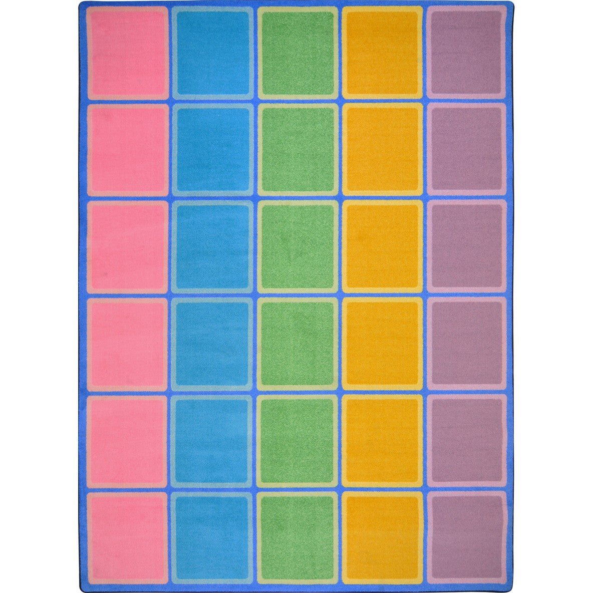 Blocks Abound Kid Essentials Collection Area Rug for Classrooms and Schools Libraries by Joy Carpets - SchoolOutlet